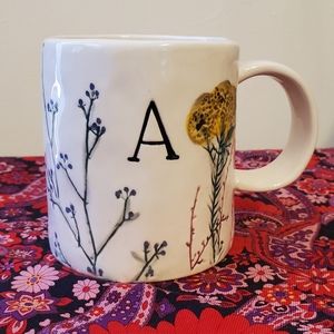 Anthropologie Dagny Coffee Mug. Letter A. New tag removed